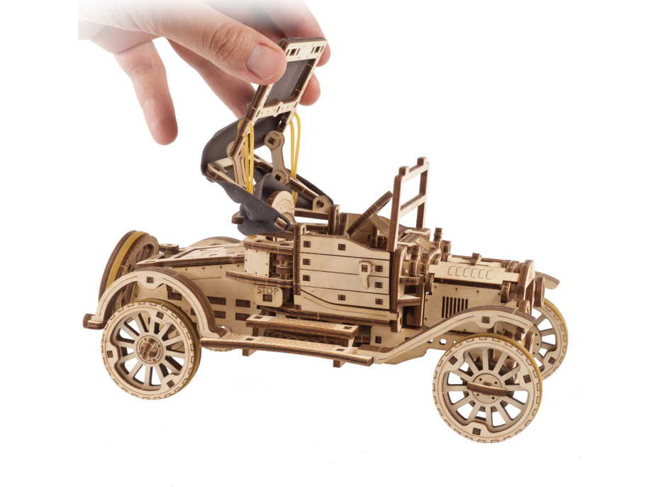 Ugears 3D dřevěné mechanické puzzle Historický automobil UGR-T