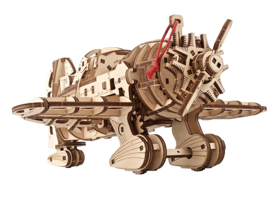 Ugears 3D dřevěné mechanické puzzle Letadlo Mad Hornet