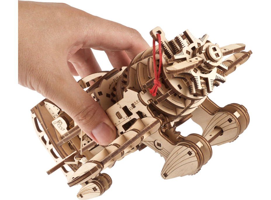 Ugears 3D dřevěné mechanické puzzle Letadlo Mad Hornet