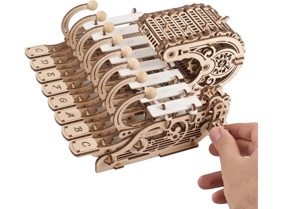 Ugears 3D dřevěné mechanické puzzle Programovatelná celesta