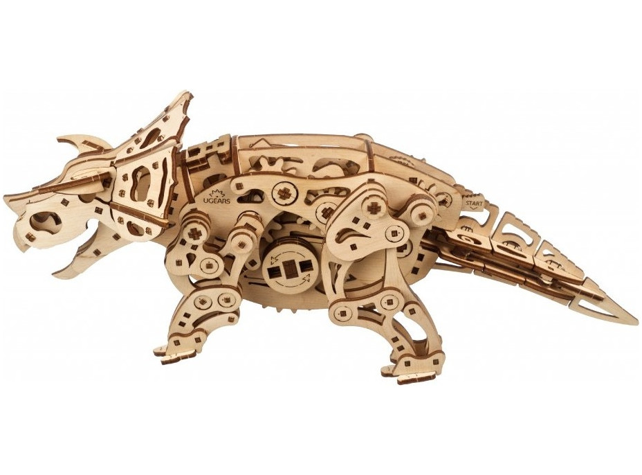 Ugears 3D dřevěné mechanické puzzle Triceratops