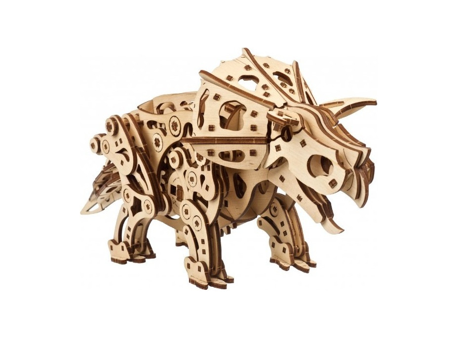 Ugears 3D dřevěné mechanické puzzle Triceratops