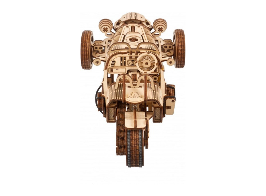 Ugears 3D dřevěné mechanické puzzle Tříkolka UGR-S