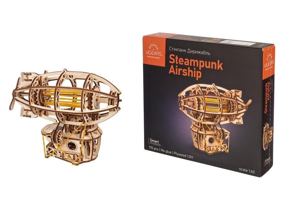 Ugears 3D dřevěné mechanické puzzle STEAMPUNK AIRSHIP