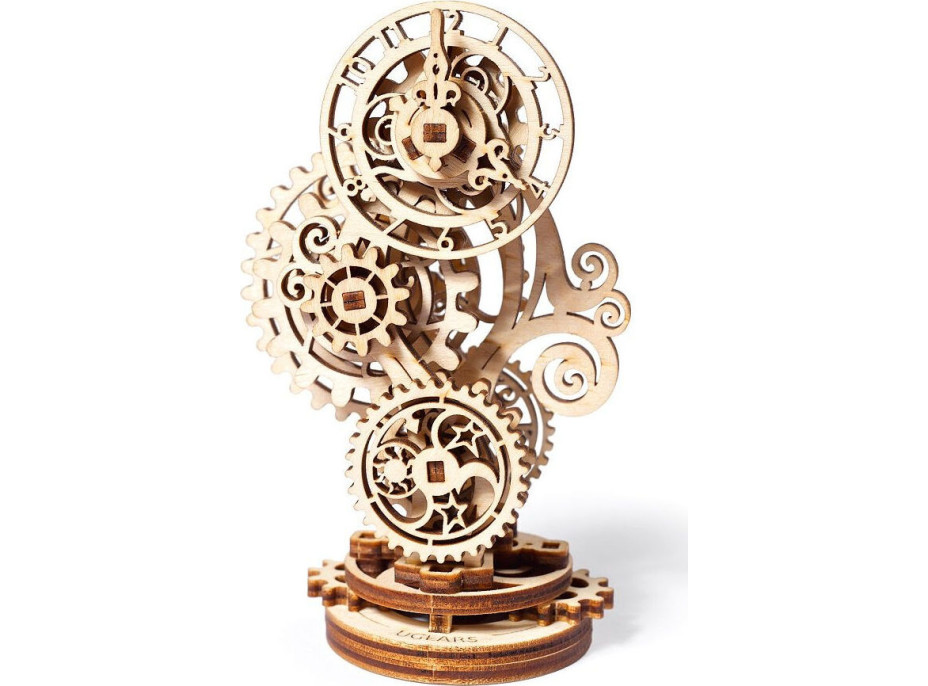 Ugears 3D dřevěné mechanické puzzle Steampunkové hodiny