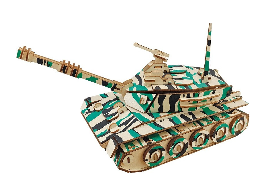 Woodcraft Dřevěné 3D puzzle Velký tank