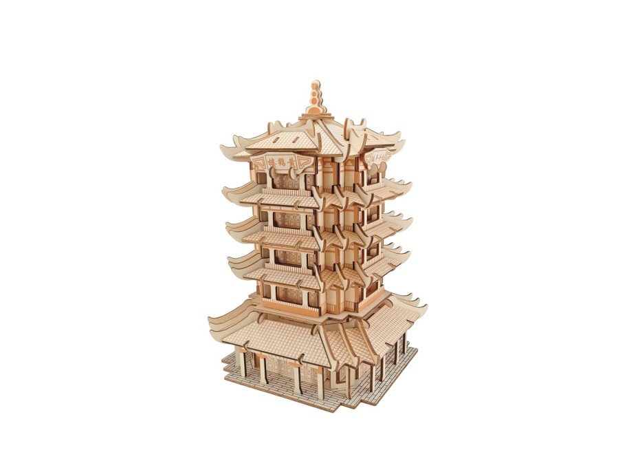 Woodcraft Dřevěné 3D puzzle Yellow Crane Tower