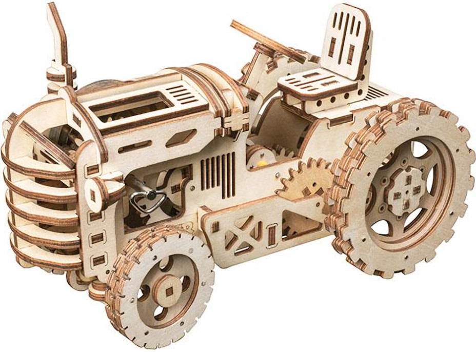 RoboTime 3D dřevěné mechanické puzzle Traktor