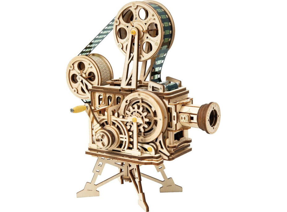 RoboTime 3D dřevěné mechanické puzzle Filmový projektor