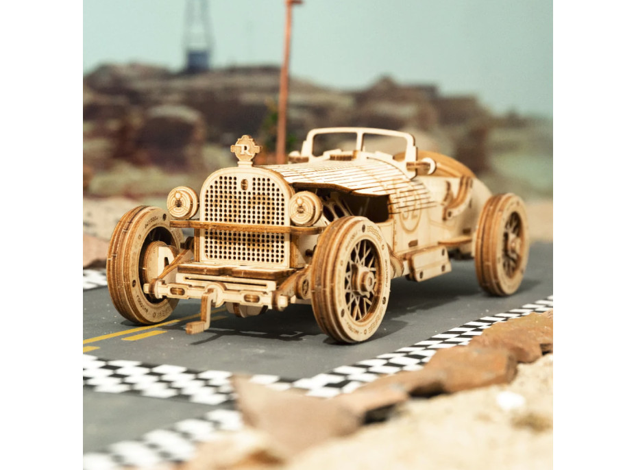 RoboTime dřevěné 3D puzzle Závodní auto