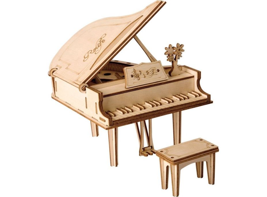 RoboTime dřevěné 3D puzzle Velké piano