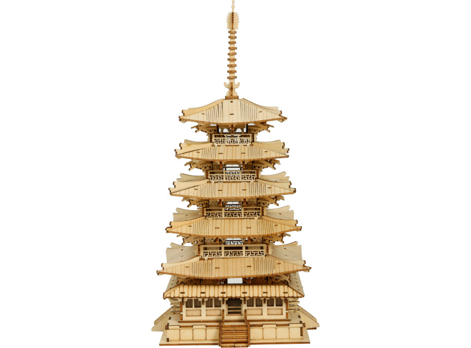 RoboTime dřevěné 3D puzzle Pětipatrová pagoda