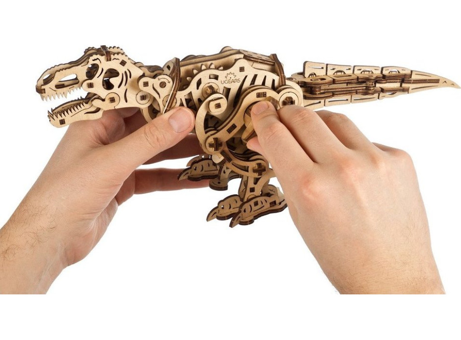 Ugears 3D dřevěné mechanické puzzle Tyrannosaurus Rex