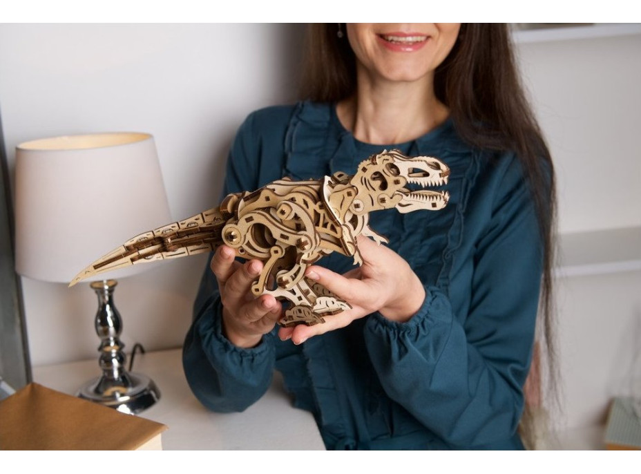 Ugears 3D dřevěné mechanické puzzle Tyrannosaurus Rex