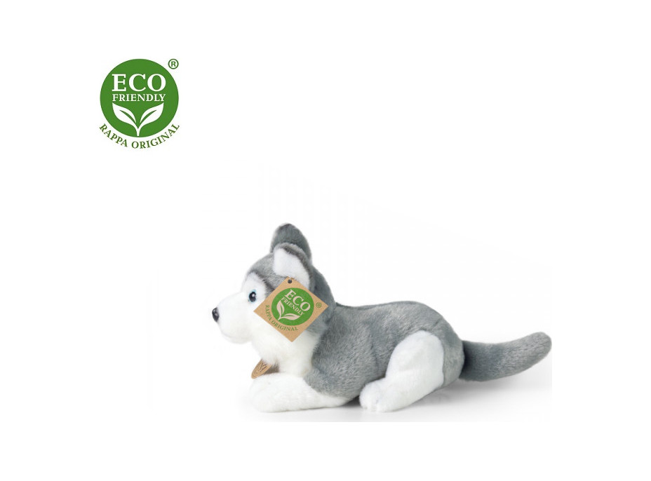 Rappa Plyšový pes Husky 17 cm ECO-FRIENDLY šedá