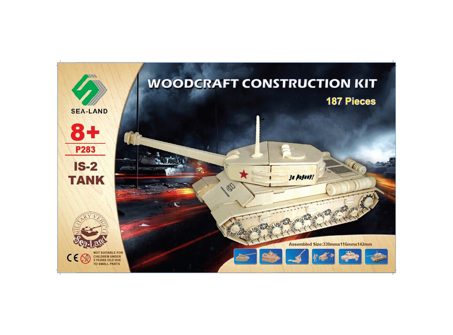 Woodcraft Dřevěné 3D puzzle tank IS 2