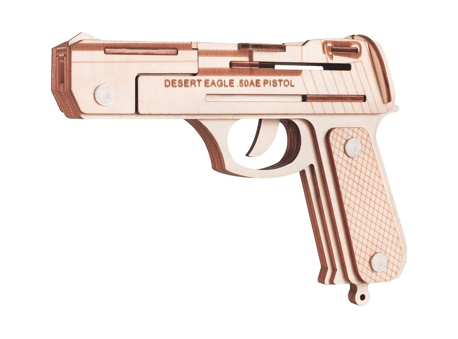 Woodcraft Dřevěné 3D puzzle Pistole Desert Eagle