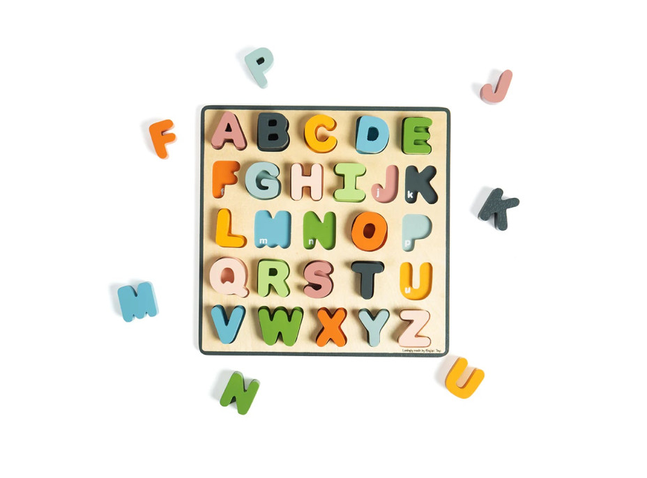 Bigjigs Toys Dřevěné puzzle velká písmena - ABC