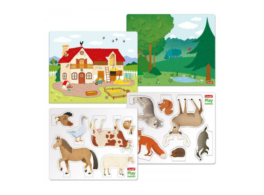 Quercetti Zasouvací skládačka Play Habitat sliding puzzle