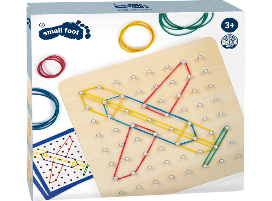 small foot Dřevěná deska Geoboard