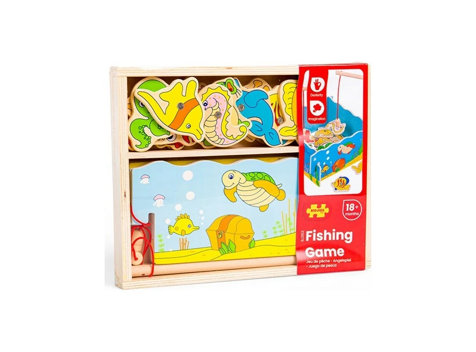 Bigjigs Toys Magnetické chytání rybiček moře