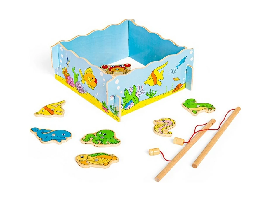 Bigjigs Toys Magnetické chytání rybiček moře