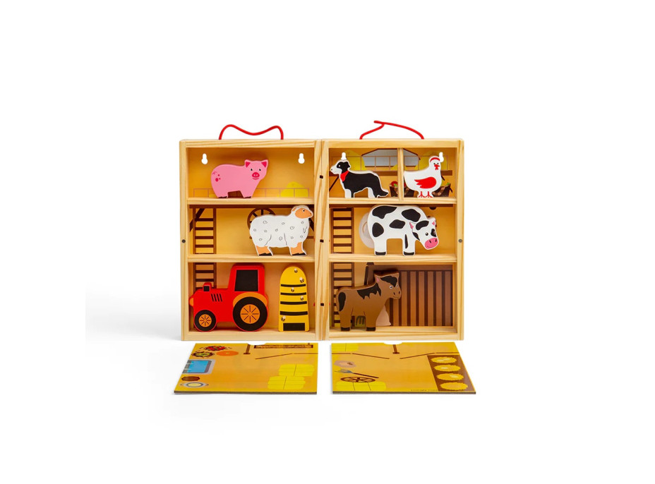 Bigjigs Toys Krabička na hraní farma zvířat