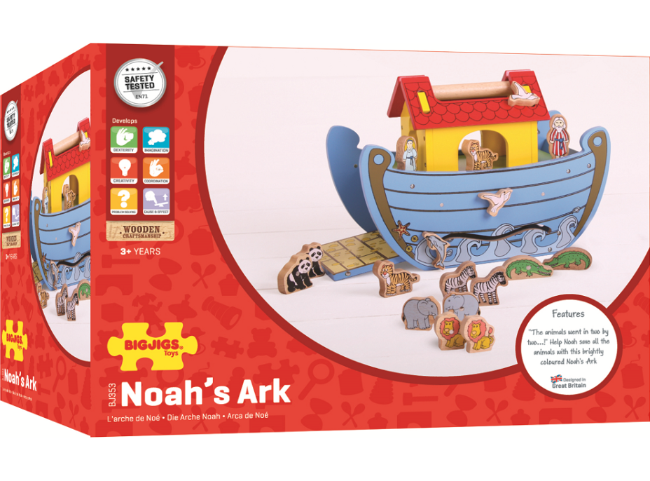 Bigjigs Toys Dřevěná Noemova archa