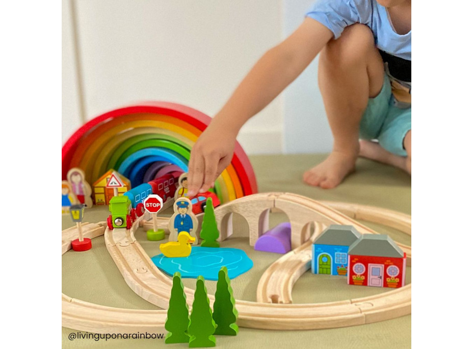 Bigjigs Rail dřevěná vláčkodráha osmička - poškozený obal