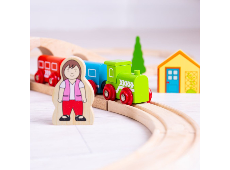 Bigjigs Rail dřevěná vláčkodráha osmička - poškozený obal