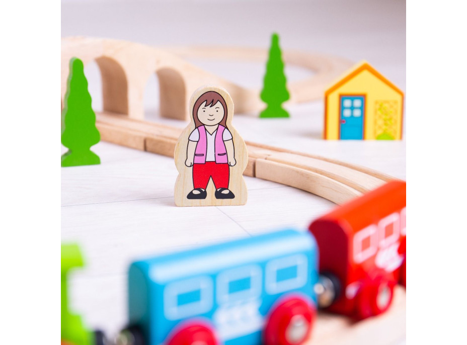 Bigjigs Rail dřevěná vláčkodráha osmička - poškozený obal