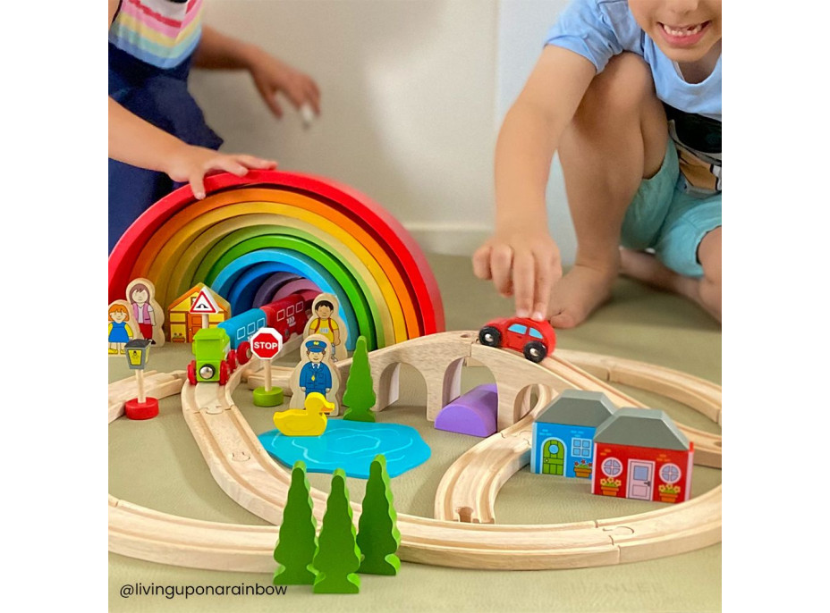 Bigjigs Rail dřevěná vláčkodráha osmička - poškozený obal