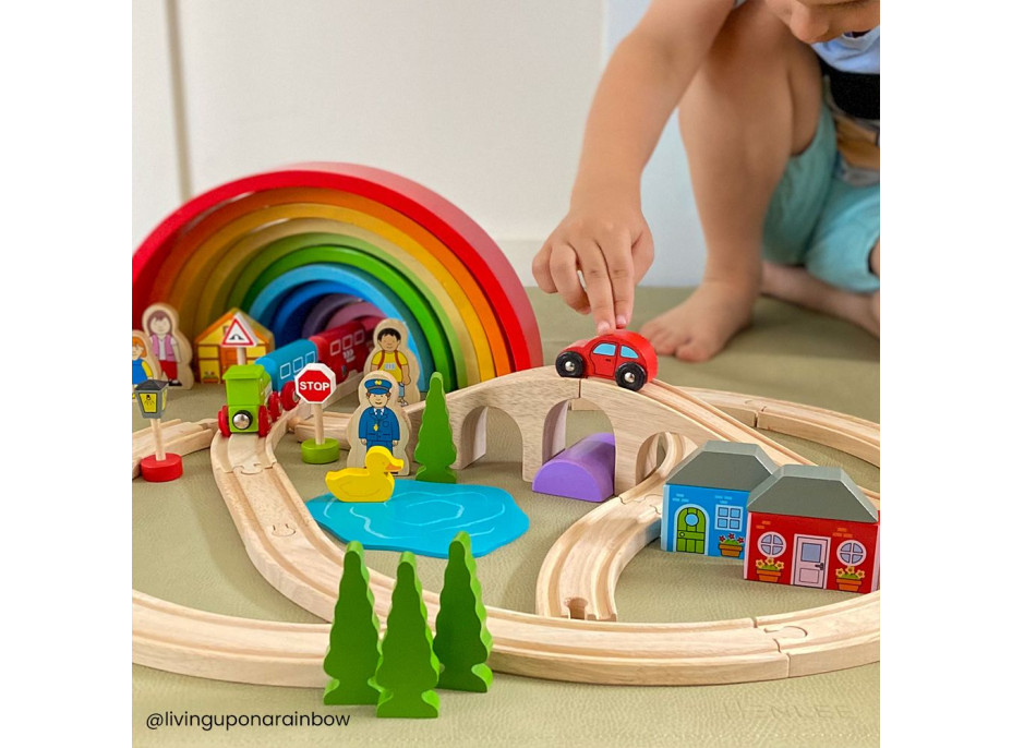 Bigjigs Rail dřevěná vláčkodráha osmička - poškozený obal