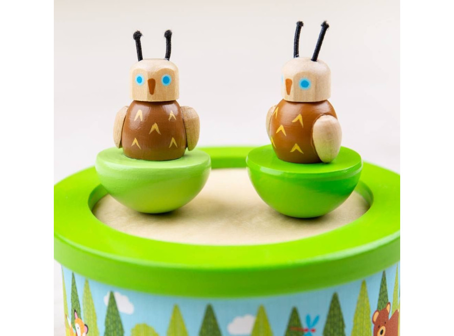 Bigjigs Toys Dřevěná hrací skříňka woodland