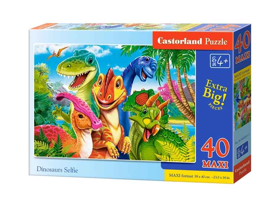 CASTORLAND Puzzle Dinosauří selfie MAXI 40 dílků