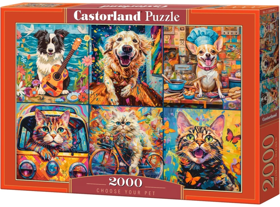 CASTORLAND Puzzle Vyber si svého mazlíčka 2000 dílků