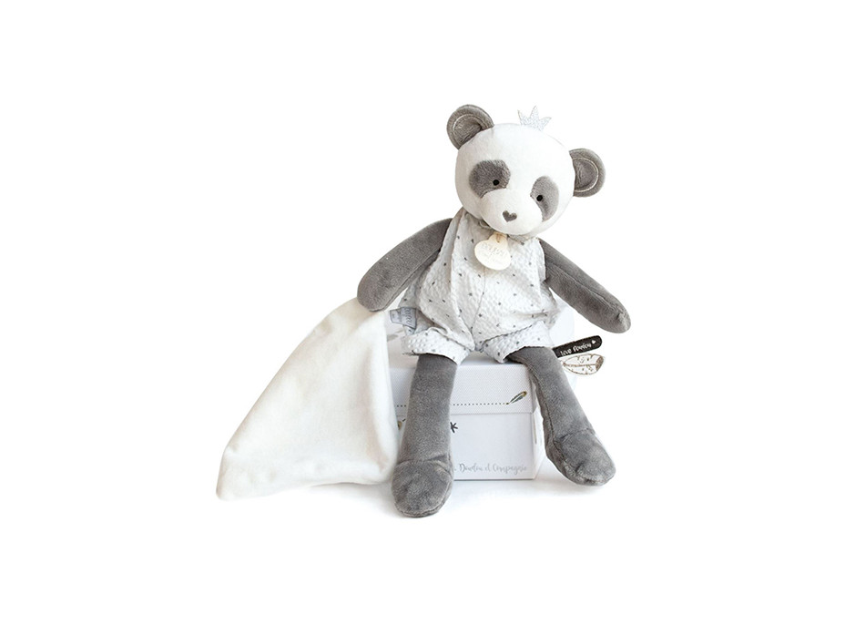 Doudou Dárková - plyšová panda s dečkou 28 cm