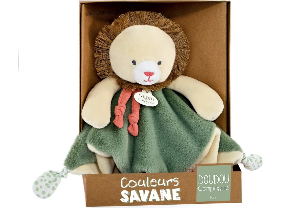 Doudou Plyšový muchláček lev Couleurs Savane 25 cm