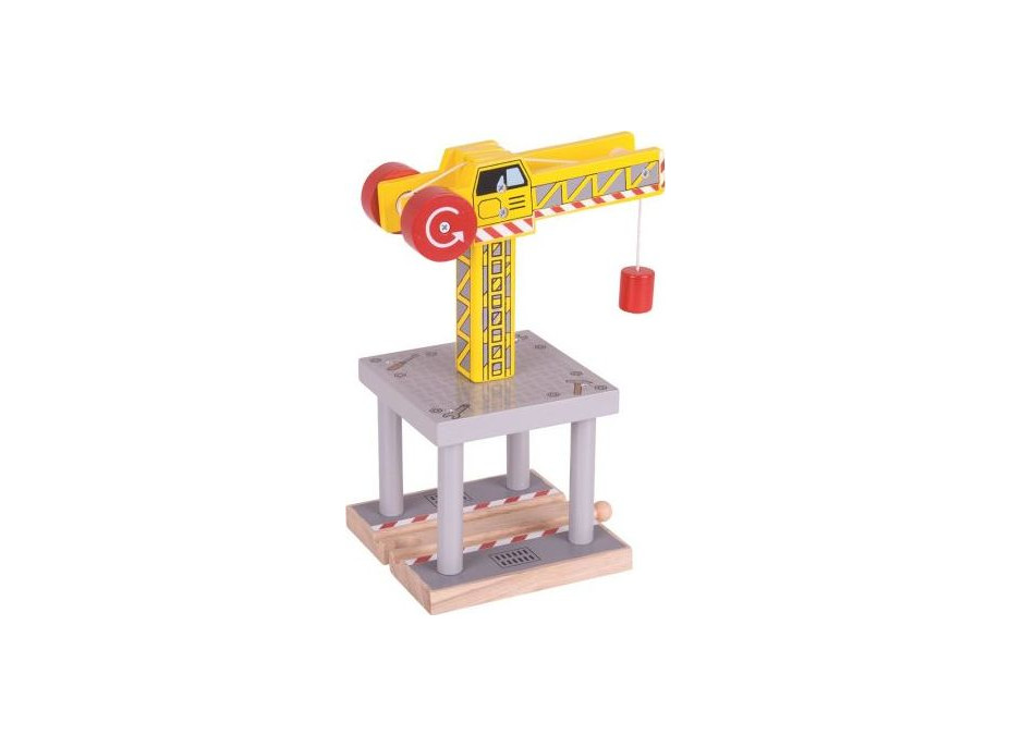 Bigjigs Rail Velký jeřáb žlutý - poškozený obal