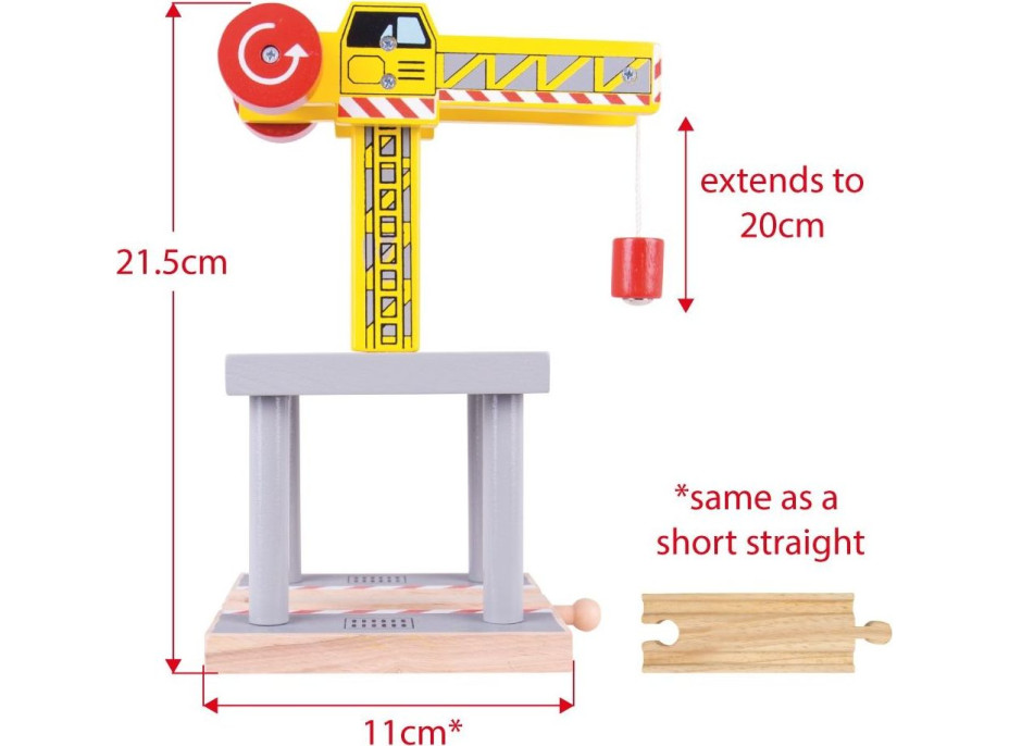 Bigjigs Rail Velký jeřáb žlutý - poškozený obal