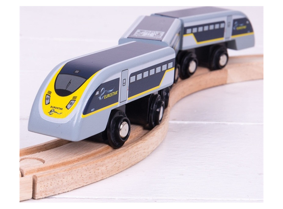 Bigjigs Rail Rychlík Eurostar E320 + 3 koleje