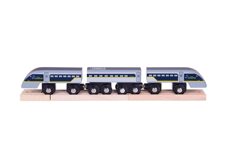 Bigjigs Rail Rychlík Eurostar E320 + 3 koleje