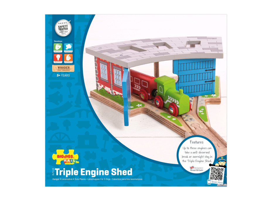 Bigjigs Rail Trojité depo s vraty