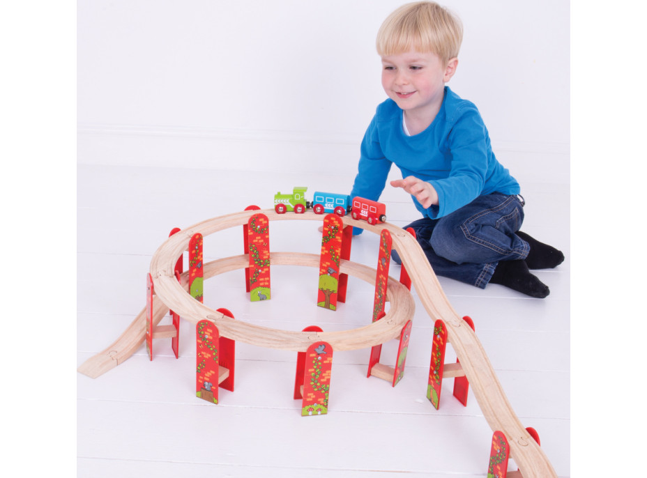 Bigjigs Rail Víceúrovňový set kolejí