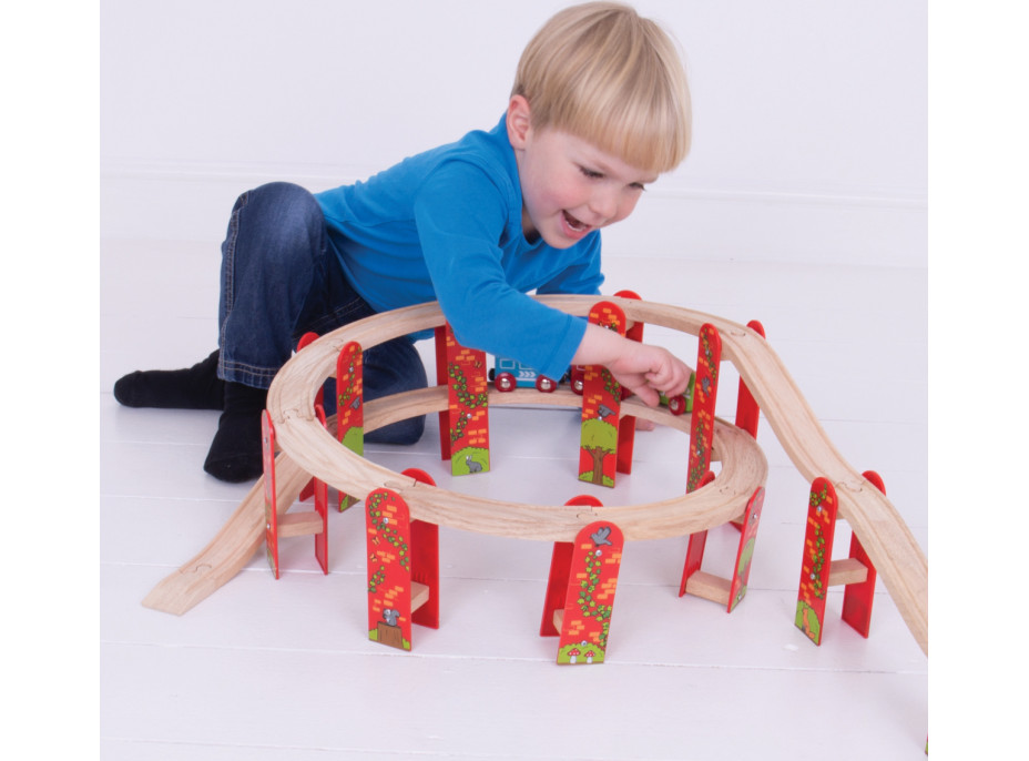 Bigjigs Rail Víceúrovňový set kolejí