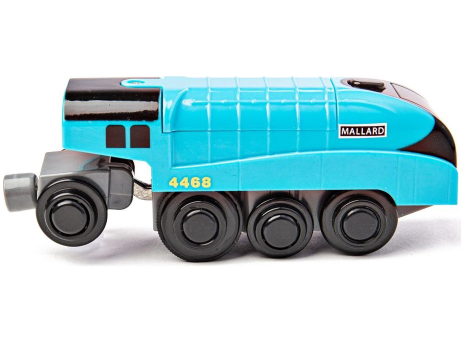 Bigjigs Rail Elektrická lokomotiva Mallard modrá