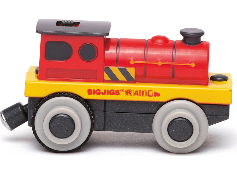 Bigjigs Rail Elektrická lokomotiva Červený silák