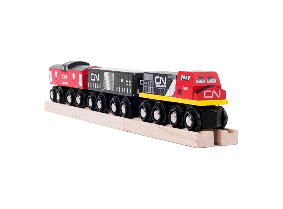 Bigjigs Rail CN nákladní vlak + koleje