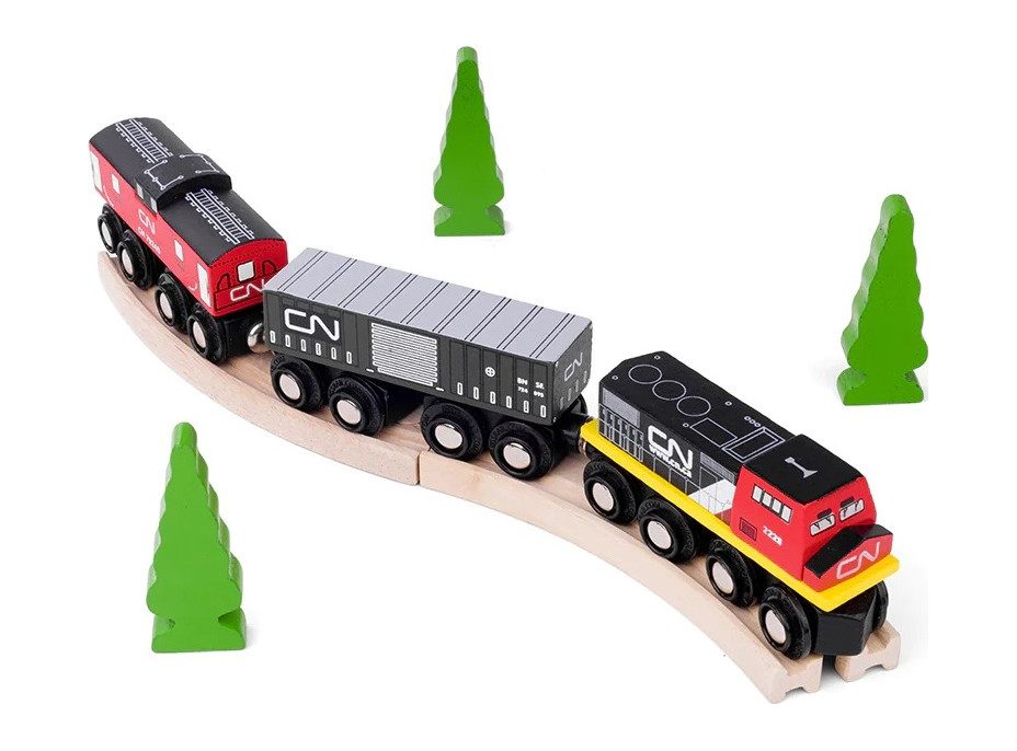 Bigjigs Rail CN nákladní vlak + koleje