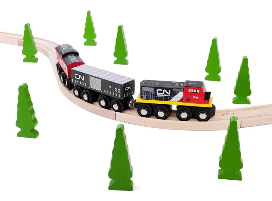 Bigjigs Rail CN nákladní vlak + koleje